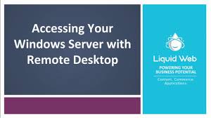 There is a lot of the third parties remote desktop software on the internet. Remote Desktop Connection Liquid Web