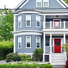 I love bm paint and especially like wythe blue not sure if this can work for my dark brown cedar i love the exterior colors you used on your home. Best Door Colors For Blue House The Front Door Project