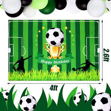 Maybe you are looking to throw a soccer theme party for your star? Buy 65 Pieces Soccer Party Decoration Football Theme Birthday Decorations Include Soccer Field Background Backdrop Soccer Foil Balloon Football Spot Balloon Latex Balloons For Birthday Soccer Theme Party Online In Turkey B08rndbbmr