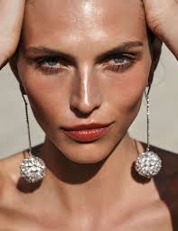 Karlina Caune Is A Beach Beauty For Elle France Drop Earrings Beauty Beach Beauty