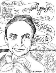 Georgia O Keeffe Quote Coloring Page Art Class Posters Art Lessons Elementary Art Projects