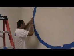 Painting Circles And Other Geometric Shapes On Walls Using The U Stripe Wall Paint Designs Wall Art Diy Bedroom Geometric Wall Paint
