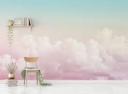 Painting clouds on walls (46). Hand Painted Abstract Pink Clouds Wallpaper Wall Mural Pink Etsy Pink Clouds Wallpaper Wall Murals Wall Wallpaper
