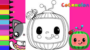 Want to discover art related to cocomelon? Coloring Cocomelon Cute Watermelon Coloring Book Page Sprinkled Donuts Jr Youtube
