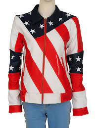 Women Faux Leather American Flag Jacket Leather Jackets Women Leather Jacket Girl Jackets For Women
