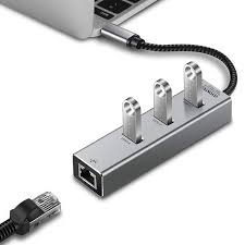 Amazon Com Javontec Usb C To Ethernet Adapter Usb 3 1 Type C To 3 Port Usb 3 0 Hub With Rj45 10 100 1000 Gigabit Ethernet Lan Wired Network Usb Rj45 Adapter
