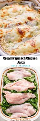 Easiest Creamy Spinach Chicken Casserole Recipe Recipe Cooking Recipes Keto Recipes Dinner Recipes