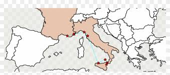 Borders of disputed regions shown as dotted lines. 3 Weeks Across South Of France Cinque Terre And Sicily Europe Map Outline Png Transparent Png 1000x393 5611304 Pngfind