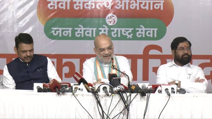 LIVE: HM Shri Amit Shah addresses a press conference on #SevaSankalpAbhiyan in Mumbai | Bharatiya Janata Party (BJP)
