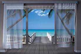 Fototapete Tapete Wallpaper Motiv Karibik Terasse Mit Blick Aufs Meer Fototapete Wandbild Wand Tapeten