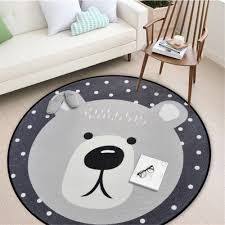 Ashler faux fur white round area rug indoor ultra soft fluffy bedroom floor sofa living room 3 x 3 feet. Amazon Com Round Area Rug Living Room Carpet Bedroom Rug Super Soft Anti Slip Cartoon Animal Baby Floor Mat For Kids Children Girls Room Decorator 3 28 Feet Bear Baby