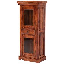 Bathroom slim floor cabinet narrow wooden storage cupboard toilet shelf drawers. Langley Solid Wood Small Linen Cabinet With Glass Doors And Drawer