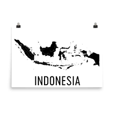 Indonesia Map Poster Poster Lukisan Wajah Dan Peta