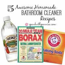 Pour both ingredients into a plastic spray bottle and spray evenly over the tub. 5 Awesome Homemade Bathroom Cleaner Recipes Spend With Pennies