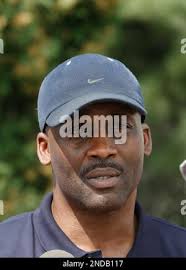 Ndamukong Suh's agent Roosevelt Barnes is interviewed during the Detroit  Lions summer camp football drills in Allen Park, Mich., Wednesday, Aug. 4,  2010. (AP Photo/Carlos Osorio Stock Photo