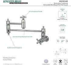 They're full of modern features no matter your style preference, a faucet from kingston brass will become a centerpiece in your bathroom or kitchen. Kingston Brass Ks3101ax Pot Filler Metal Cross Handle Polished Chrome 8 1 8 Inch Spout Height Tub Filler Faucets Amazon Com