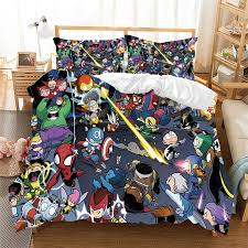 Since it is manual measurement, please allow some errors, thank you. 3d Cartoon Bedding Set The Avengers Duvet Covers Marvel Iron Man Thor Captain America Bedclothes Queen King Size No Sheet Flash Deal 311843 Cicig