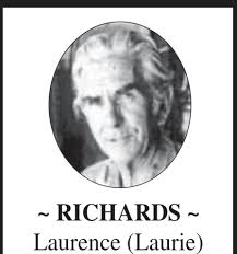 RICHARDS ~ Laurence (Laurie) 30/9/1926