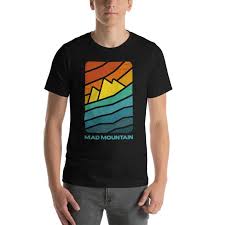 Mad Mountain Abstract Mens Short Sleeve T Shirt Mad Mountain
