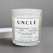 Uncle Name Message Personalised Candle Gift | Uncle Message | Thank You  Uncle | Uncle Birthday | Uncle Christmas | Best Custom Uncle Gifts - Etsy