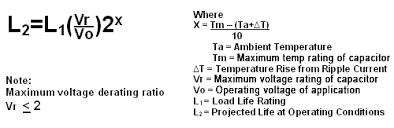 Aluminum Electrolytic Capacitor Life Calculator Electronic