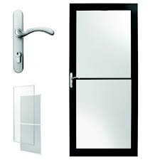 Gliding patio door insect screen installation. Andersen Storm Door 36 X 80 Black Retractable Screen 8 Series Nickel Left Zabitat