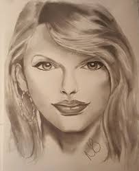 Taylor Swift drawing in pencil