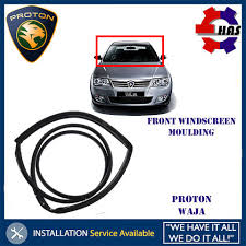 Kereta baru, cermin dah retak. Proton Waja Front Rear Original Windscreen Moulding Getah Cermin Depan Belakang 1pc
