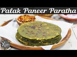 Palak Paneer Paratha Stuffed Indian Flatbread Youtube