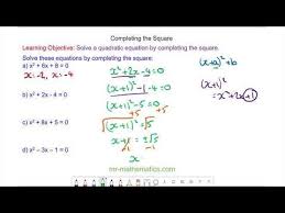 Solving Quadratic Equations By Competing The Square In 2020 Quadratics Quadratic Equation Solving Quadratic Equations