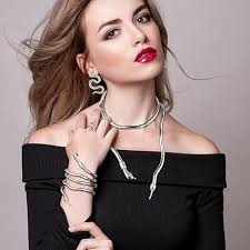 FIBO STEEL Snake Jewelry Set Snake Necklace Ring Earrings for Women Dangle  Earrings Gold Snake Earrings Knuckle Rings Adjustable Necklace Halloween  Jewelry, No Gemstone : Buy Online at Best Price in KSA -