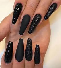 Check out our cute nails selection for the very best in unique or custom, handmade pieces from our acrylic & press on nails shops. 22 Best Matte Black Coffin Nail Ideas 11 Long Black Nails Black Nail Designs Long Nail Designs