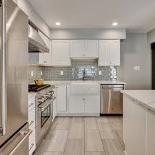 White cabinetry is fairly common in kitchens. 75 Beautiful Modern Kitchen With Blue Backsplash Pictures Ideas May 2021 Houzz