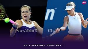 Place on wta rankings with 2070 points. Anastasia Pavlyuchenkova Vs Ana Bogden 2019 Shenzhen Open Day 1 Wta Highlights Youtube