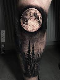 Tattoos Moon Tattoo Forest Tattoos Black Art Tattoo Sky Tattoos Sleeve Tattoos Whi Black Art Tattoo Moon Tattoo Forest Tattoos