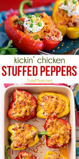 Kickin Chicken Stuffed Peppers Recipe Stuffed Peppers Chicken Stuffed Peppers Recipes