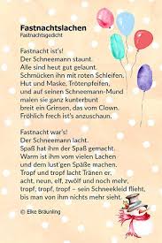 Schneemannlachen Zur Fastnacht Geschichten Fur Kinder Kindergedichte Fastnacht
