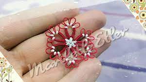 Boncuklu Mekik Oyasi Yapilisi Tatting Patterns Tatting Lace Needle Tatting