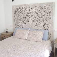 Thai Queen Bed Mandala Bohemian Headboard 5ft Sculpture Lotus Etsy Wooden King Size Bed Headboards For Beds King Size Bed Headboard