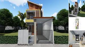 Denah rumah minimalis terdiri dari bagian interior yang ringkas dan biaya pembangungan yang murah✅ manfaat desain denah rumah minimalis. Desain Rumah Modern 2 Lantai Terbaru Ukuran 5 X 14 M Dengan 3 Kamar Tidur Dan Model Atap Miring Helloshabby Com Interior And Exterior Solutions