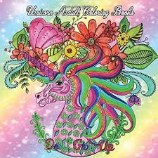 Unicorn coloring page for adults; Amazon Com Unicorn Adult Coloring Books A Gorgeous Unicorn Coloring Book 9781727164558 Sara Lex Books