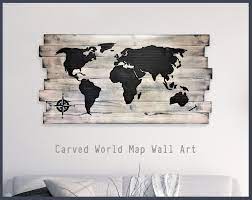 Wood Wall Art Wood Map Home Wall Decor Office Decor Pallet Map Wooden World Map Travel Decor Push World Map Wall Art Map Wall Art Wooden Wall Art Decor