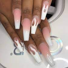 Sure you can and it is possibly cheaper than the ombre nail color you have on. Acrylics Flame And Ombre Image 7010829 On Favim Com