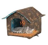 HomeDm Cat House for Outdoor Cats, Weatherproof and Insulated Feral Cat  Dogs Rabbits House, Easy to Put Together, Selfwarming Cat Shelter for Winter