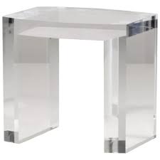 Acrylic Side Table Solid Italian End Table Clear Lucite Acrylic Side Table Vintage Side Table Side Table