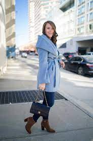 Light Blue Wrap Coat Wrap Coat Blue Wrap Fashion