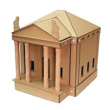 Le Temple Carton Chat Maison Meubles De Chat Chat Lit Par Cacaopets Cardboard Cat House Cat House Cat Furniture