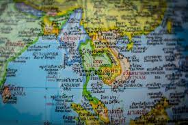 Thailand Country In World Map Close Up Of The Country Of Thailand On A World Map Stock Image - Image Of  Country, Destination: 150399033