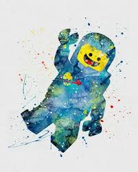 Watercolor Lego Man Lego Art Lego Room Lego Man