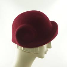 Maroon Cloche Hat For Women Felt Hat Winter Hat Wedding Hat Handmade Millinery Hat Fancy Hat Dress Hat Women Hat Lilly Dache Hat Block Cloche Hat Pretty Hats Hats Vintage